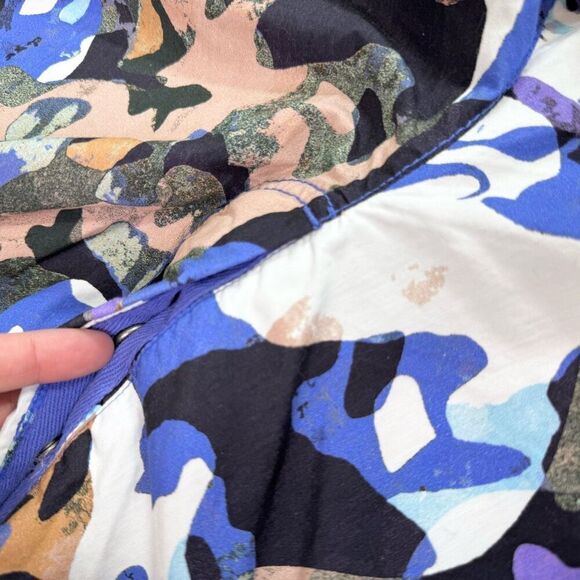 Free People Movement Mesmerize Me Pants women's Medium blue Violet printed cargo - Picture 3 of 10